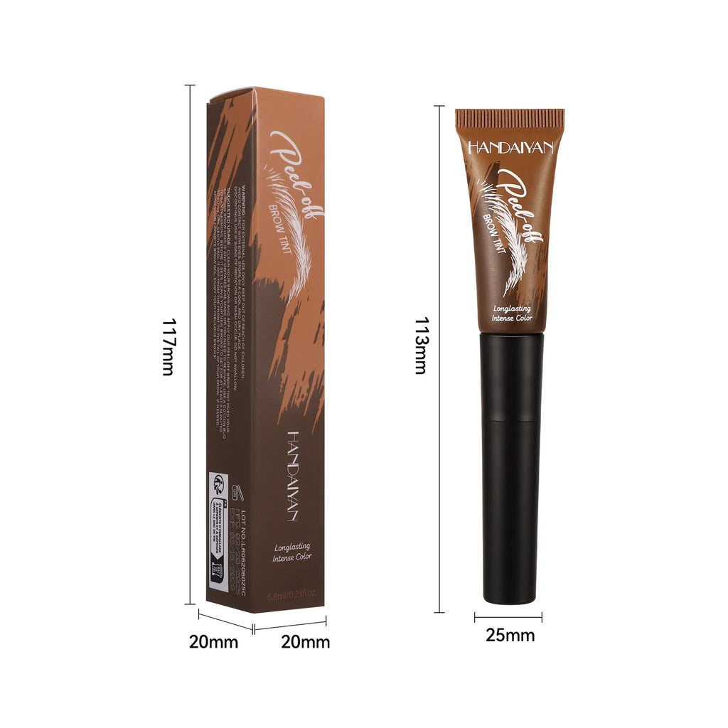 5-Color Tear-Off Brow Tint – Waterproof, Non-Fading, Long-Lasting Pigment for Precise Brow Definition & Effortless Wild Brow Looks - Easy-To-Use Makeup Tool for Women, Cosmetics, Eyebrow Products