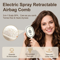 Electric aromatherapy mist massage comb