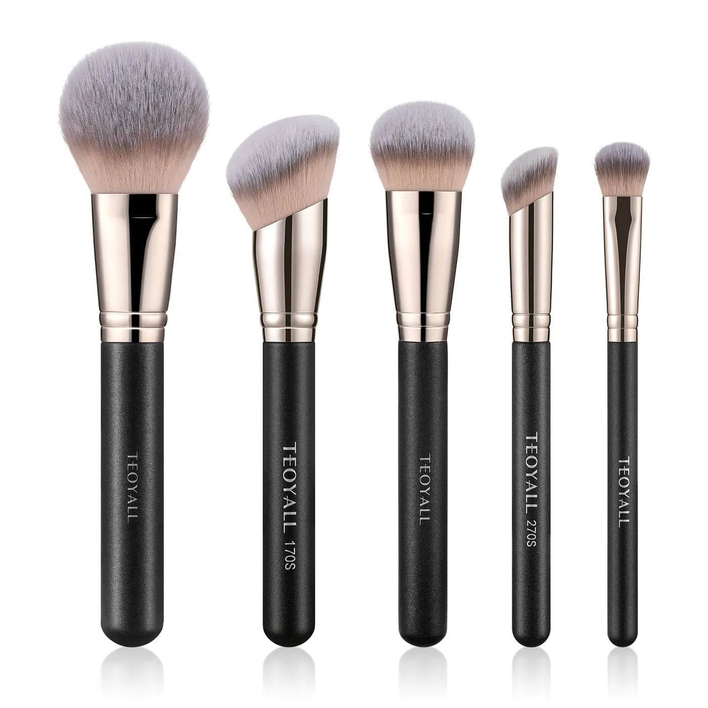 5-piece full face makeup brush set
