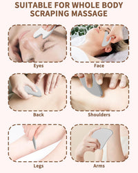Stainless steel gua sha facial tool