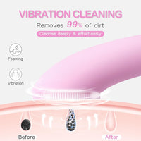 Rechargeable silicone facial cleansing brush