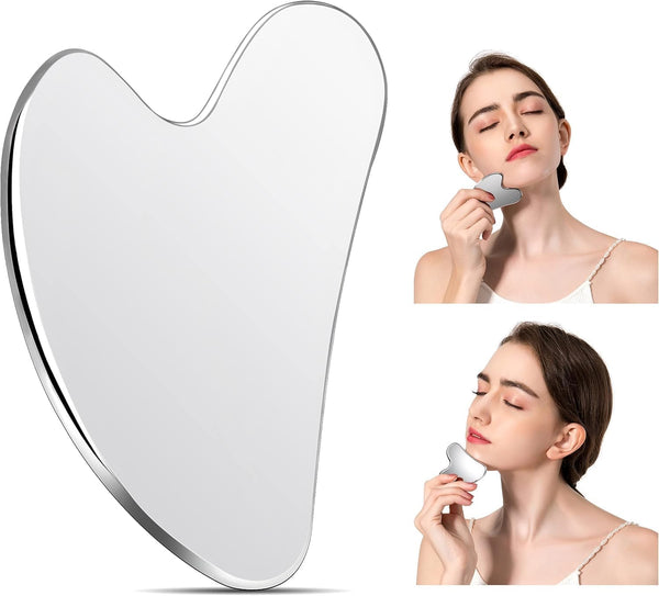 Stainless steel gua sha facial tool