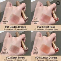 Three-color one-step eyeshadow stick