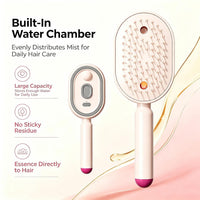 2026 New Electric Spray Air Cushion Massage Comb,5 in 1 Rechargeable Air Cushion Hair Brush, Anti-Frizz, Scalp Care & Hydration, Wet/Dry Use, Premium Hair Care Tool for Women