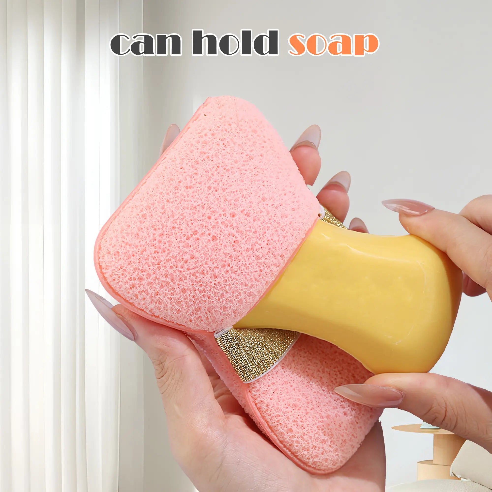 Transform Your Shower Routine with Our Exfoliating Loofah Bath Bag - 2 Pack Sponge Soap Saver for Luxurious Lather and Long-Lasting Soap Storage