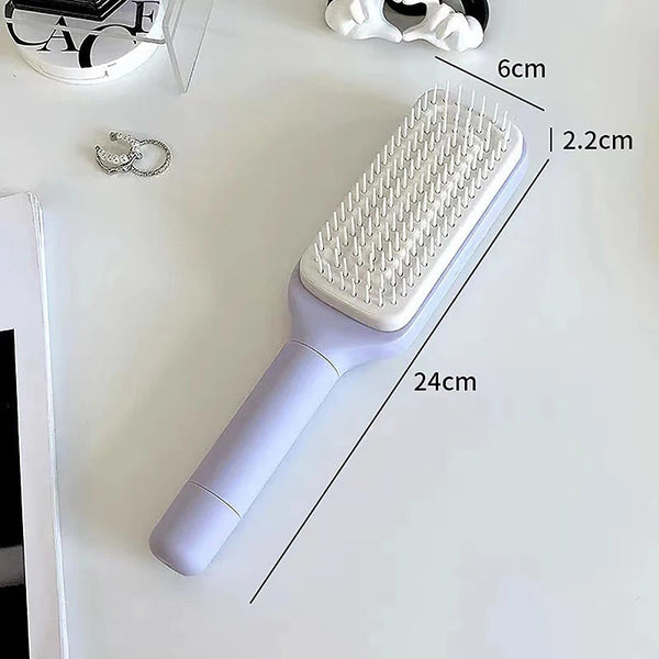 Self-Cleaning Hair Brush - Light Purple