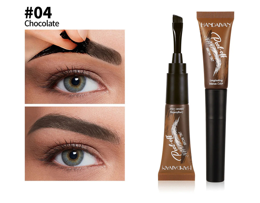 5-Color Tear-Off Brow Tint – Waterproof, Non-Fading, Long-Lasting Pigment for Precise Brow Definition & Effortless Wild Brow Looks - Easy-To-Use Makeup Tool for Women, Cosmetics, Eyebrow Products