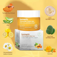 Turmeric moisturizing face cream, 50 g jar