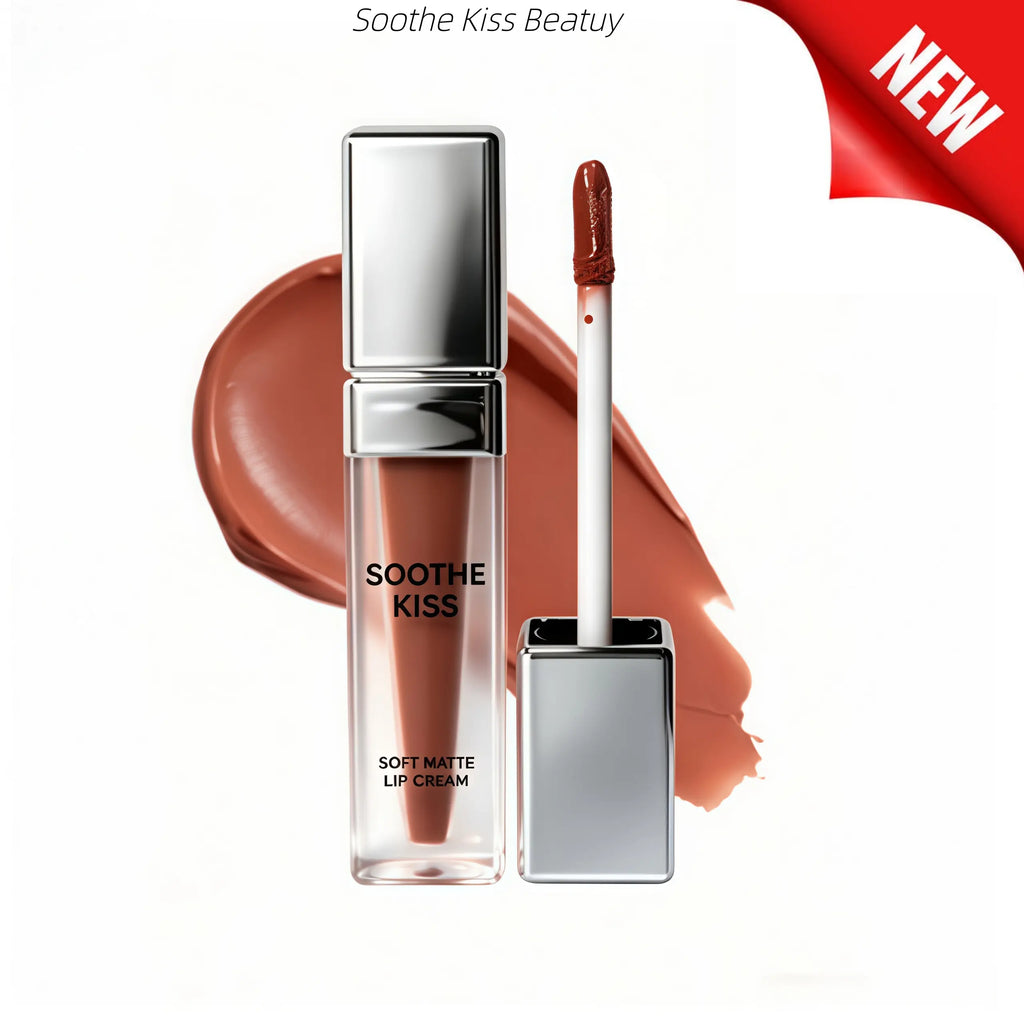 Soothe Kiss Soft Matte Lip Cream, Long-Lasting 2-In-1 Lip & Cheek Blush, Weightless Velvet Liquid Cosmetic for Adults and All Skin Types Summervibes