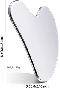 Stainless steel gua sha facial tool