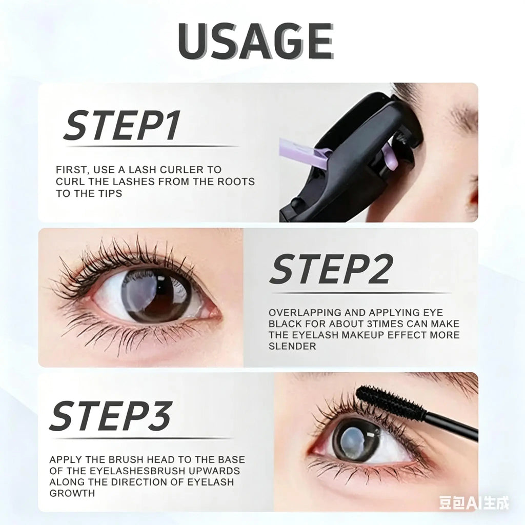 Metal Wand Tubing Mascara Long-Wearing Tubing Formula for Stunning Length & with Built-In Brush, Curled & Natural-Looking Lashes Ideal for Polished, Longlasting Special Occasion Makeup,Drugstore,Perfect Gift for Mom,Pumping Mascara