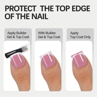 Press-on French tip toe nails set