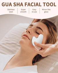 Stainless steel gua sha facial tool