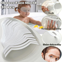 30 Pcs Shower Face Eye Shield after Surgery, Disposable Clear Plastic Eye Shield for Showering, Haircut Hairspray, Shower Visor for Adults Lash Aftercare for Salon Supplies Eyelash Extensions