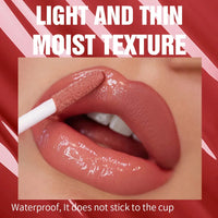 High shine waterproof lip gloss in raspberry