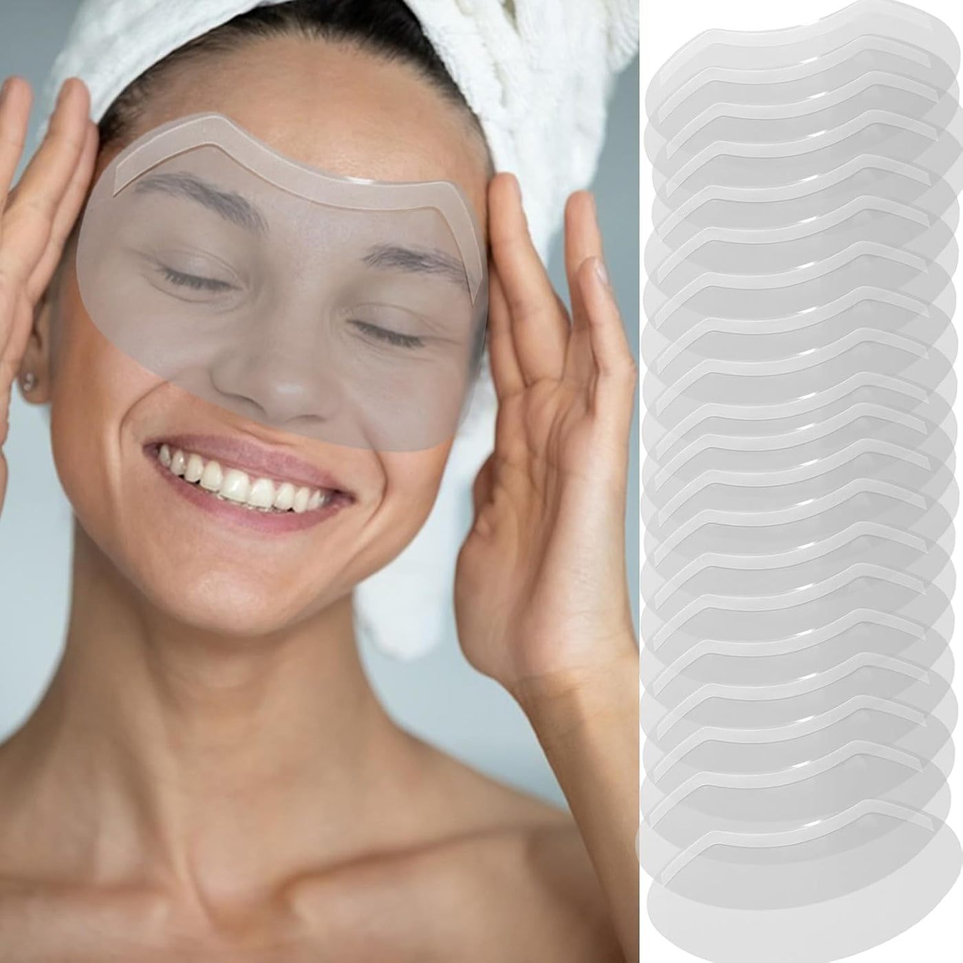 30 Pcs Shower Face Eye Shield after Surgery, Disposable Clear Plastic Eye Shield for Showering, Haircut Hairspray, Shower Visor for Adults Lash Aftercare for Salon Supplies Eyelash Extensions