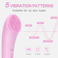 Rechargeable silicone facial cleansing brush
