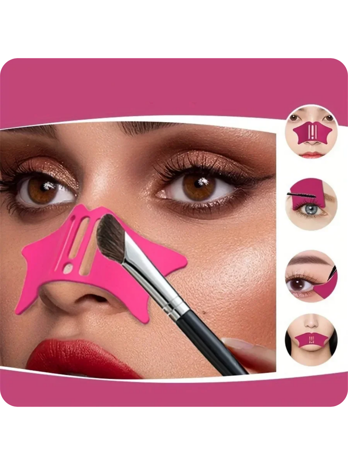 4-in-1 Nose Contour & Eyeliner Stencil – Flawless Symmetry, Zero Frustration